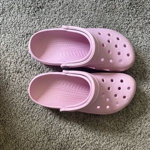 Pink crocs